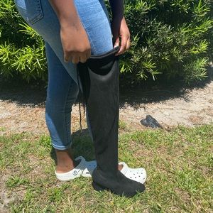 Black Thigh High Boots
